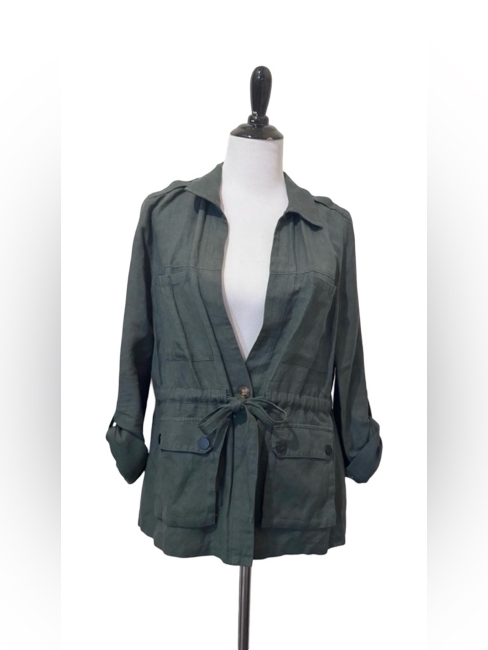 MAKERS OF DREAMS Utility Light Jacket Women Multi Pocket sz Small
